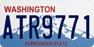 WA license plate ATR9771