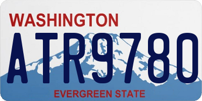 WA license plate ATR9780