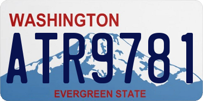 WA license plate ATR9781