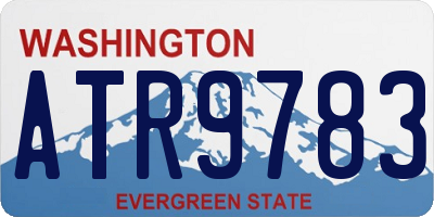 WA license plate ATR9783