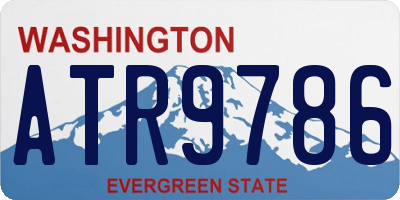 WA license plate ATR9786