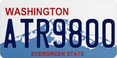 WA license plate ATR9800