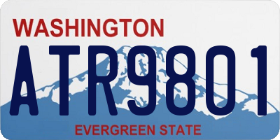 WA license plate ATR9801