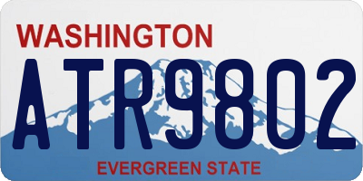 WA license plate ATR9802