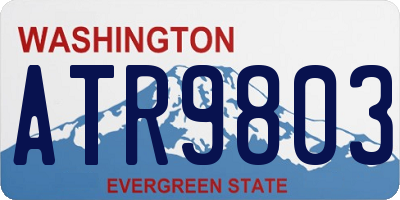WA license plate ATR9803