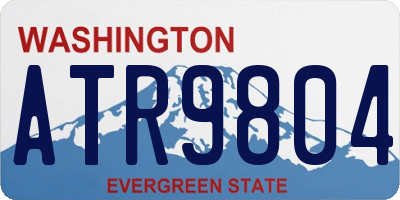 WA license plate ATR9804