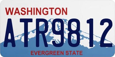 WA license plate ATR9812