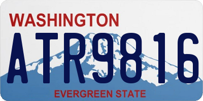 WA license plate ATR9816