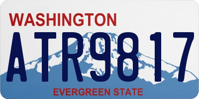 WA license plate ATR9817