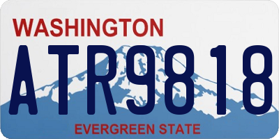 WA license plate ATR9818