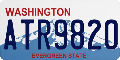WA license plate ATR9820
