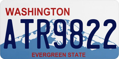WA license plate ATR9822