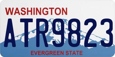 WA license plate ATR9823