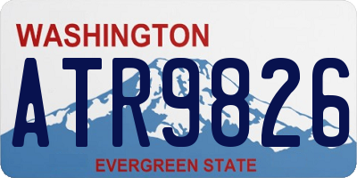WA license plate ATR9826