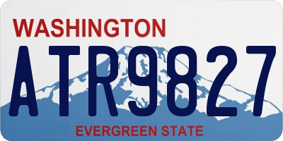 WA license plate ATR9827
