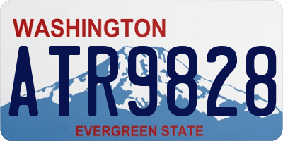 WA license plate ATR9828
