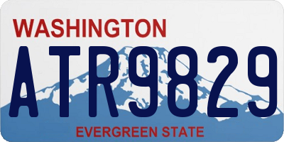 WA license plate ATR9829