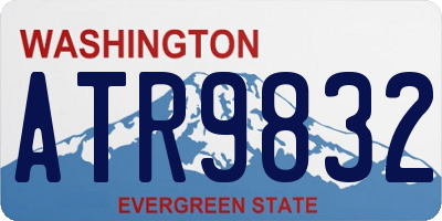 WA license plate ATR9832