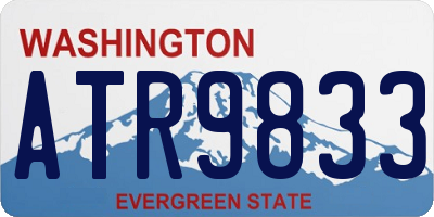 WA license plate ATR9833