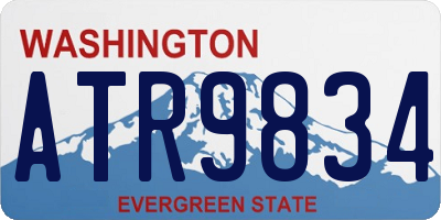 WA license plate ATR9834