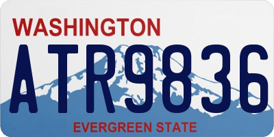 WA license plate ATR9836