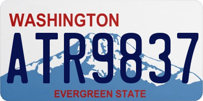 WA license plate ATR9837