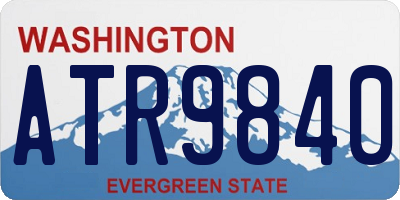 WA license plate ATR9840