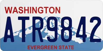 WA license plate ATR9842