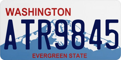 WA license plate ATR9845