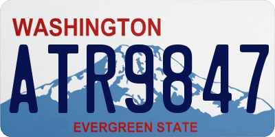 WA license plate ATR9847