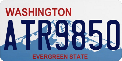 WA license plate ATR9850