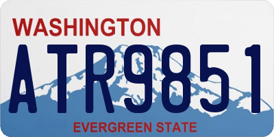 WA license plate ATR9851