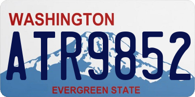 WA license plate ATR9852