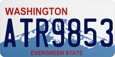 WA license plate ATR9853