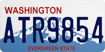 WA license plate ATR9854