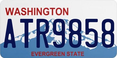 WA license plate ATR9858