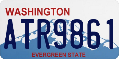 WA license plate ATR9861
