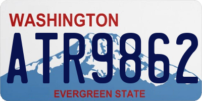 WA license plate ATR9862