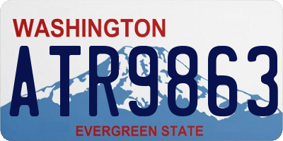 WA license plate ATR9863