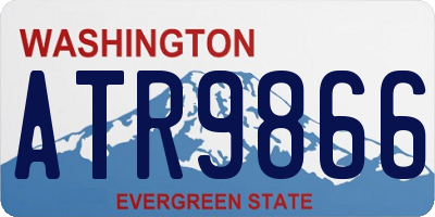 WA license plate ATR9866