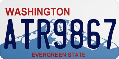 WA license plate ATR9867