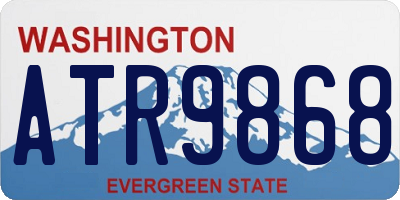 WA license plate ATR9868