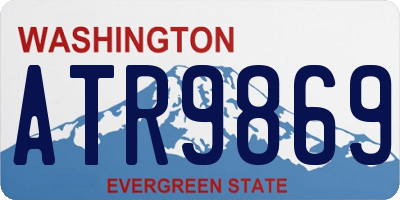 WA license plate ATR9869
