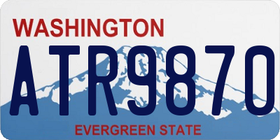 WA license plate ATR9870