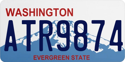 WA license plate ATR9874