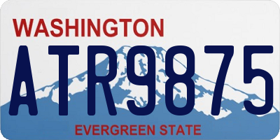 WA license plate ATR9875