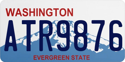 WA license plate ATR9876