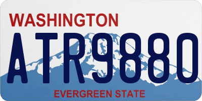 WA license plate ATR9880