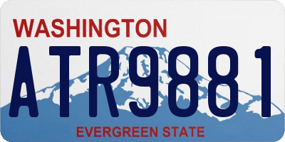 WA license plate ATR9881