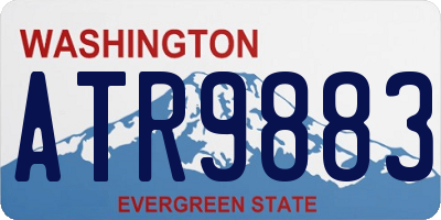 WA license plate ATR9883